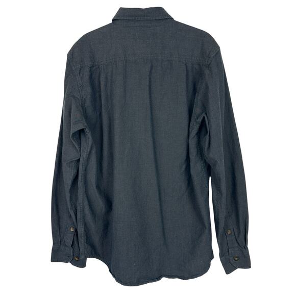 Carhartt Shirt Men Small Loose Fit Midweight Blue Chambray Long Sleeve Workwear - Picture 2 of 8